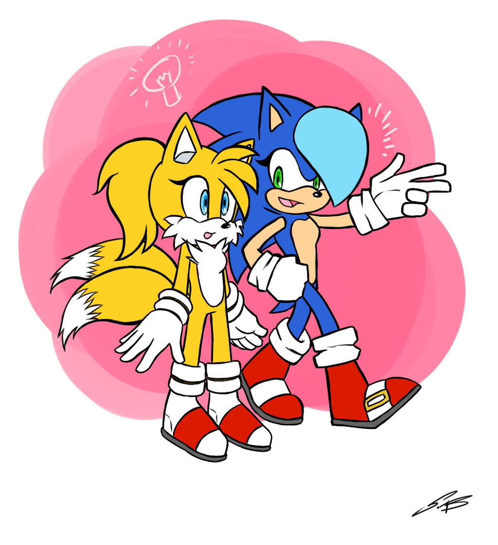 Female Sonic and Tails by SonicDnB on DeviantArt