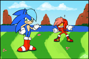 Female Sonic and Knuckles