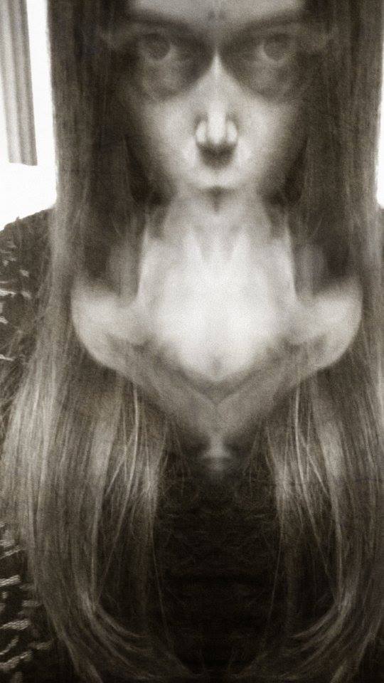 Creepy girl smoking