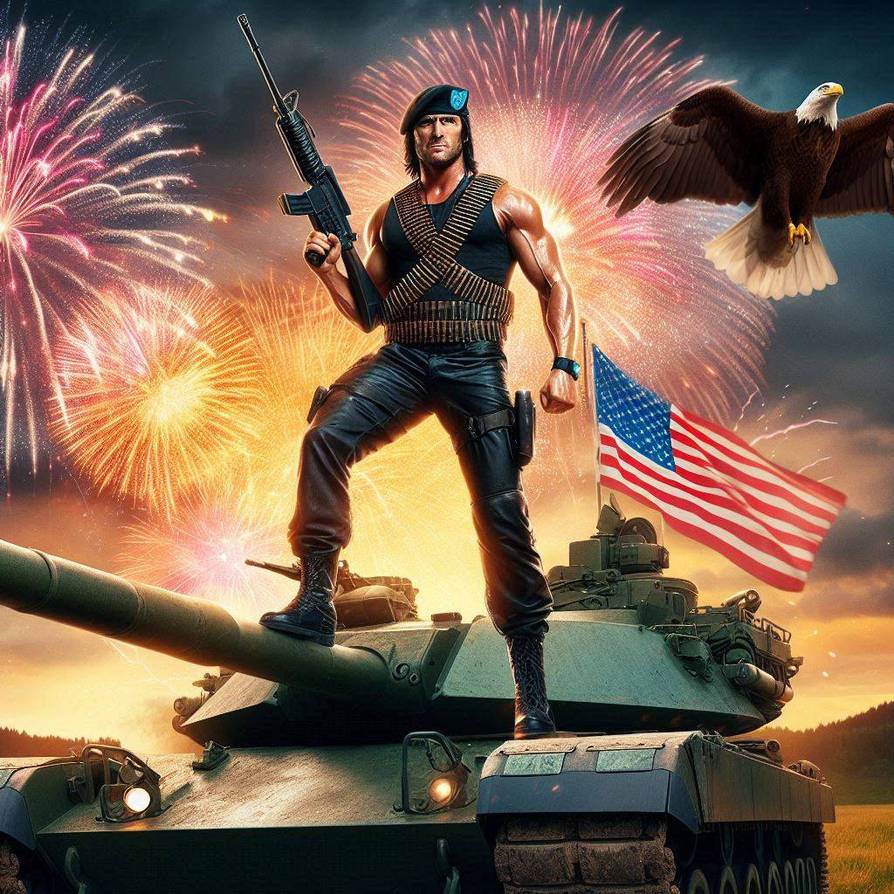 Rambo on a tank by MartinWalker1997 on DeviantArt