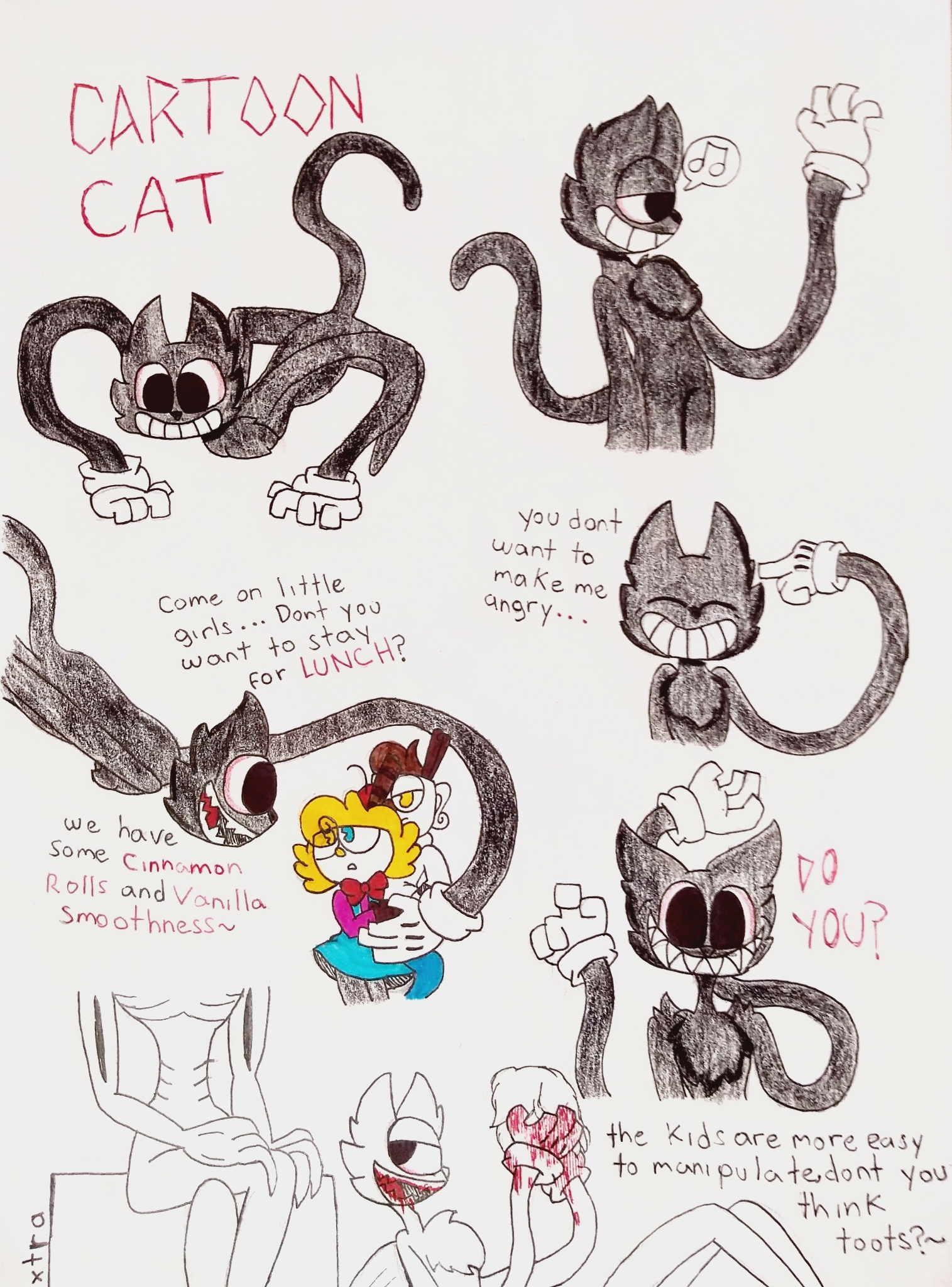 Cartoon cat (doodles) by VanillaBella on DeviantArt