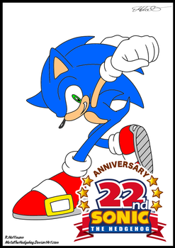 coloring page 1 sonic Coloured for 22nd Birthday