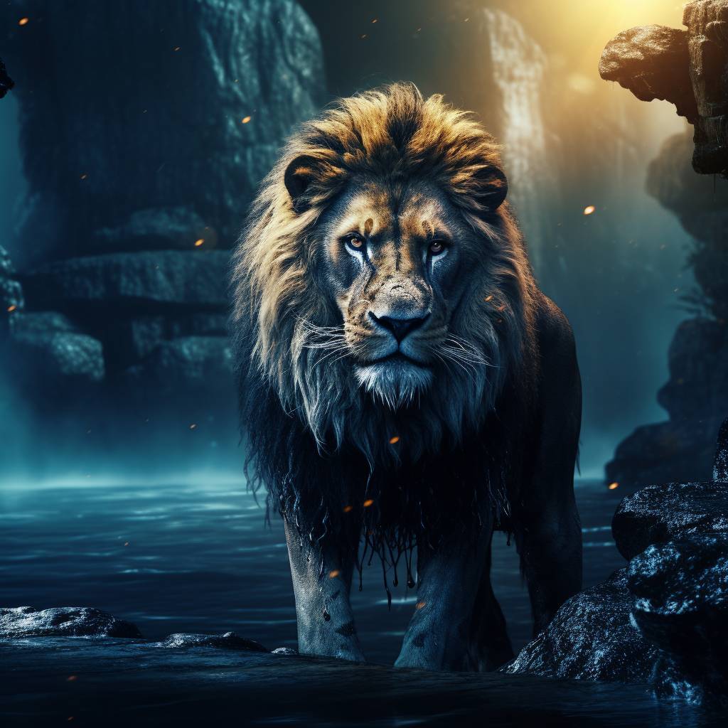 Lion, fantasy art by HannahAkir on DeviantArt
