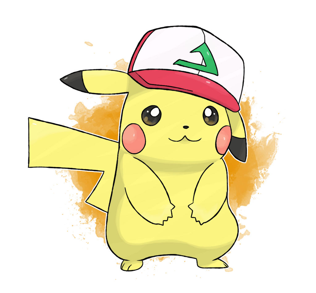 HOW TO DRAW PIKACHU WITH CAP 