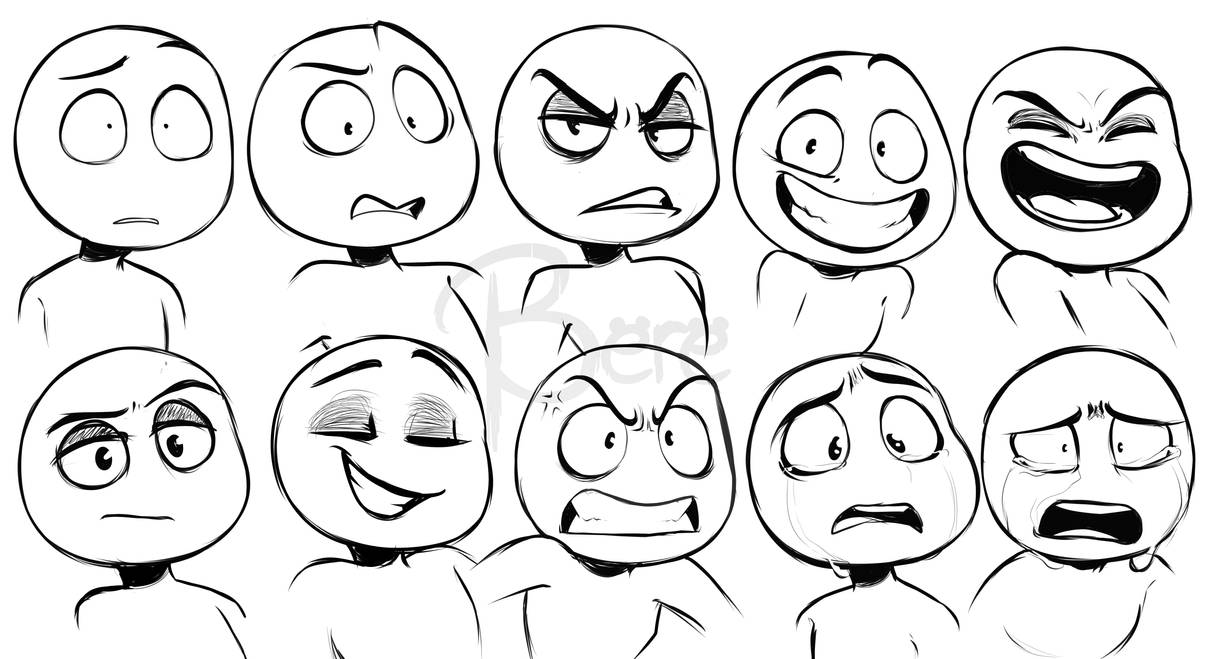 Cartoon Expressions Practice by BereBearArt on DeviantArt