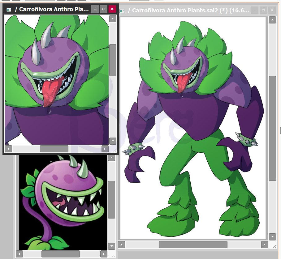 Chomper - PVZ Anthro Plants by BereBearArt on DeviantArt