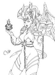 Succubus Spellshaper lineart