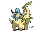 POKEDDEX Days 11 and 12: Squirtle and Bayleef by Psh07