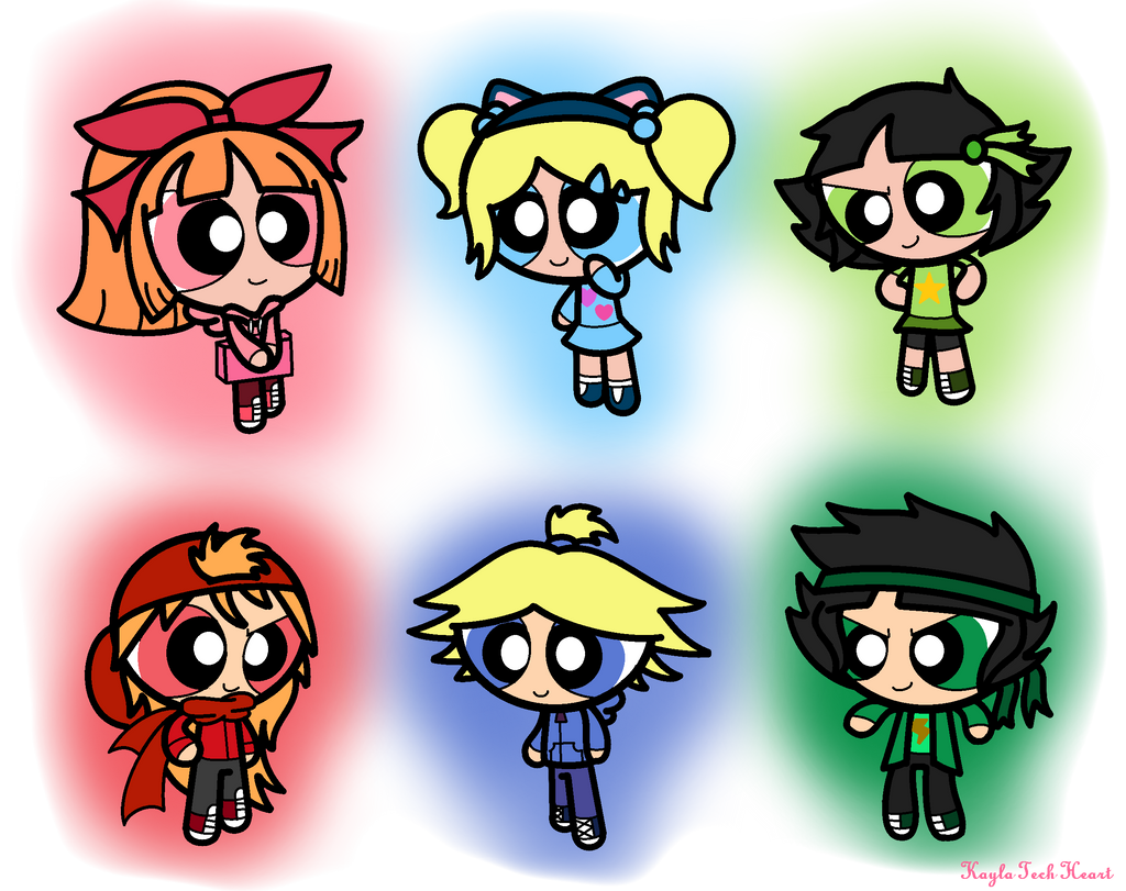 PPG and RRB AU (Glitch Set) by KaylaTechHeart on DeviantArt