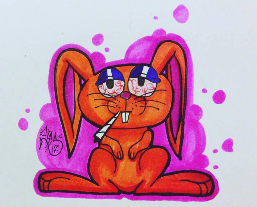 stoned bunny by dips-an-dots on DeviantArt