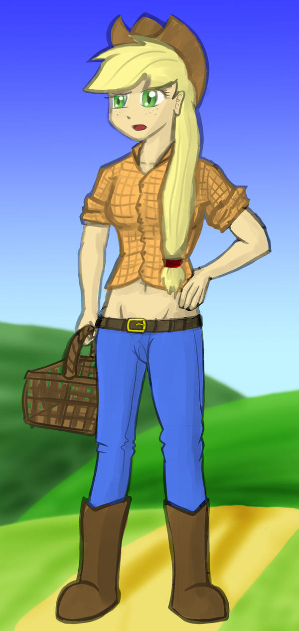 Applejack Human Pool Human Applejack by M4st3rCh1ef on DeviantArt