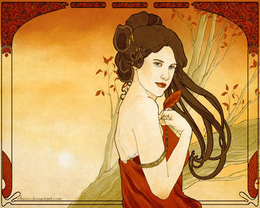 Art Nouveau-Autumn-Wallpaper