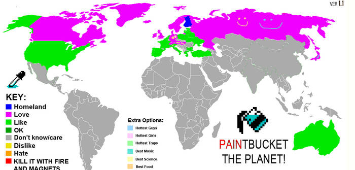 Paintbucket the World Meme