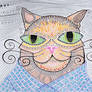 Doodle portrait of a cat
