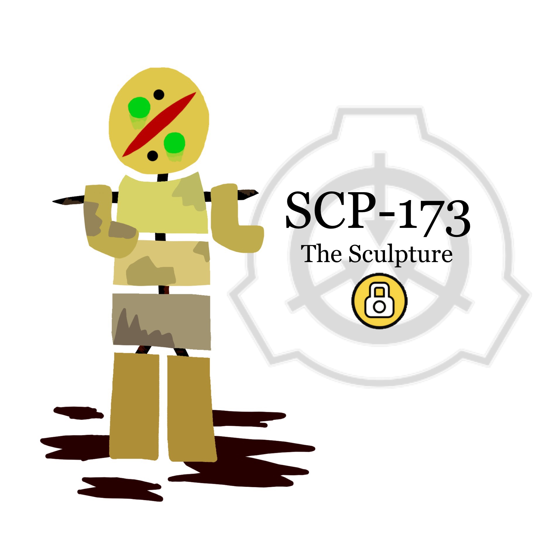 Special Containment Procedures: Item SCP-173 is to be kept in a locked  container at all