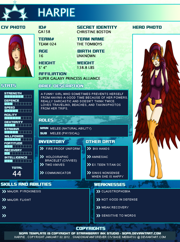 *new* SGPA profile - Harpie