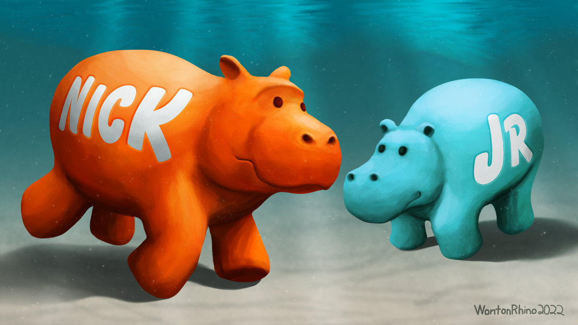 Nick Jr Logo Hippos Underwater By Wontonrhino On Deviantart
