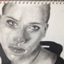 charcoal drawing scarlett johansson