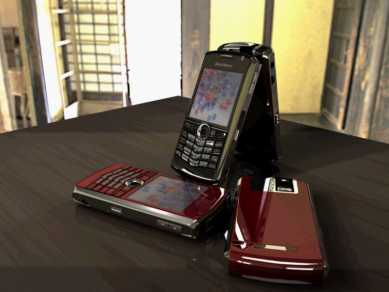 Blackberry 8100 render animation