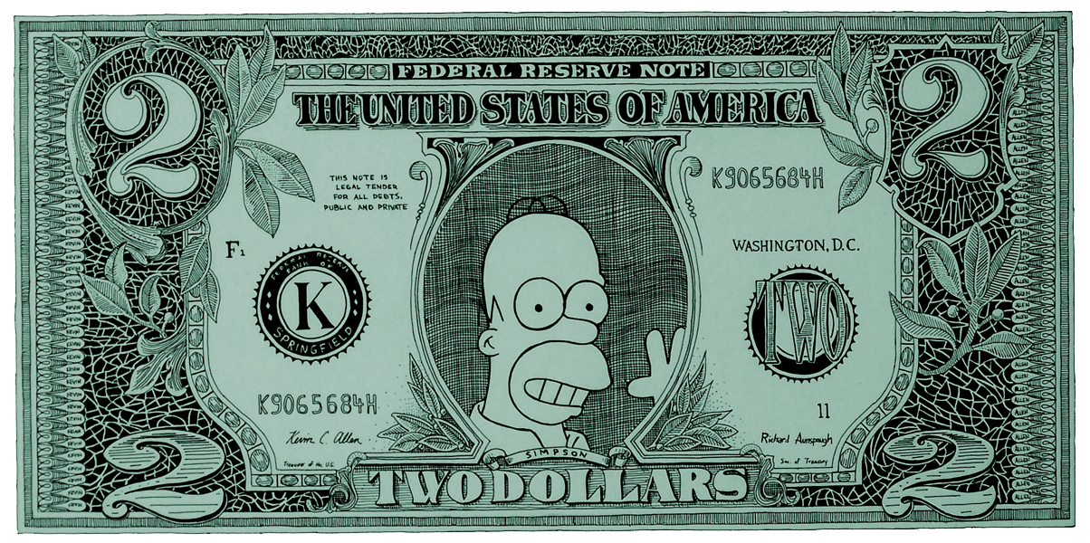 Homer dollar bill y'all