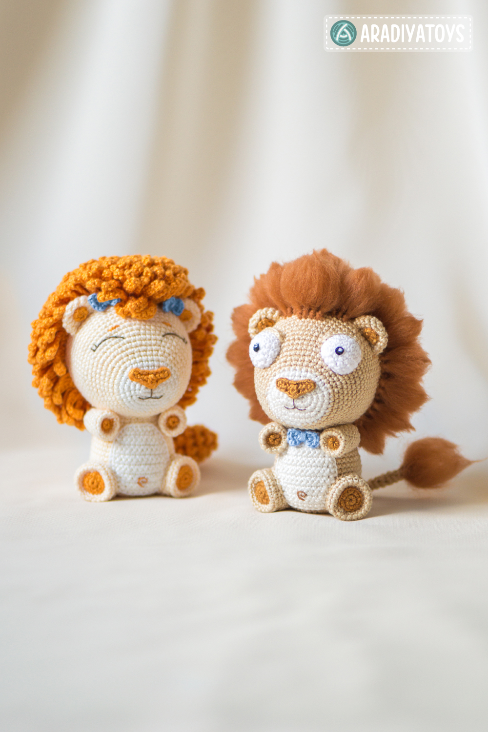 Lion Cubs Bobby and Lily by AradiyaToys by AradiyaToys