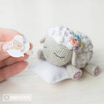 Lamb Shelby enamel pin and toy (crochet pattern)