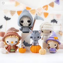 Halloween Minis set 3 crochet pattern, AradiyaToys