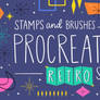 Procreate Stamp Retro Set
