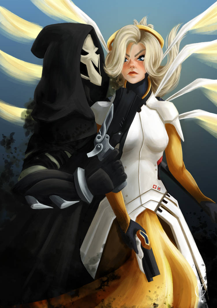 Mercy Reaper Reaper and Mercy fanart by YohGerbs on DeviantArt