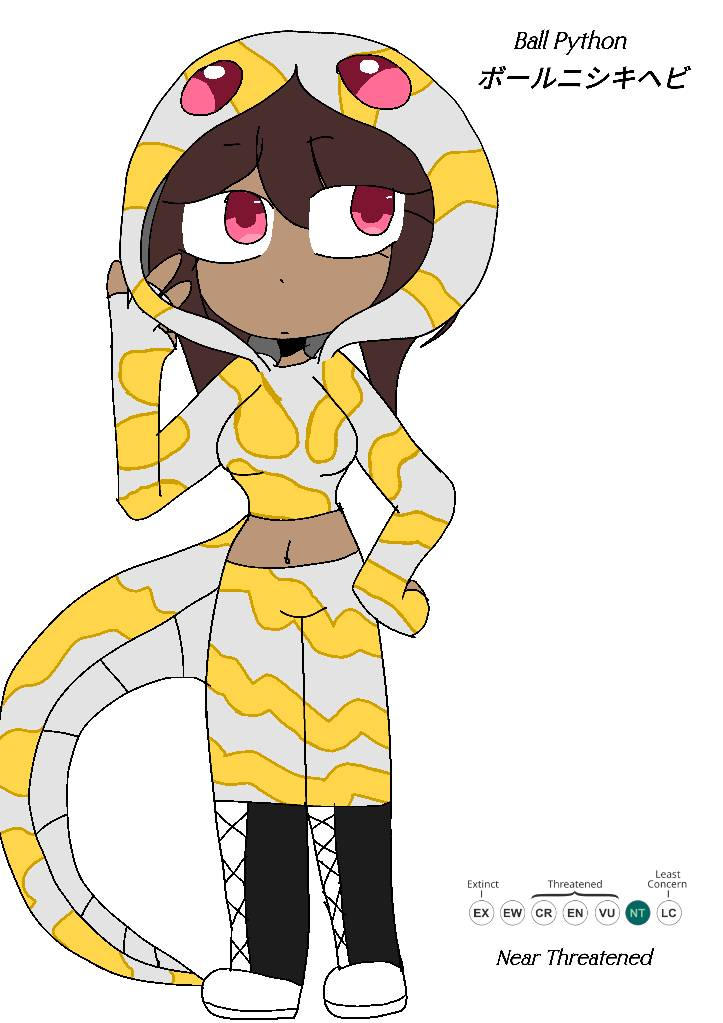 Kemono Friends OC: Ball Python by cinnamonangela on DeviantArt