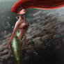 Ariel swimming with fishies