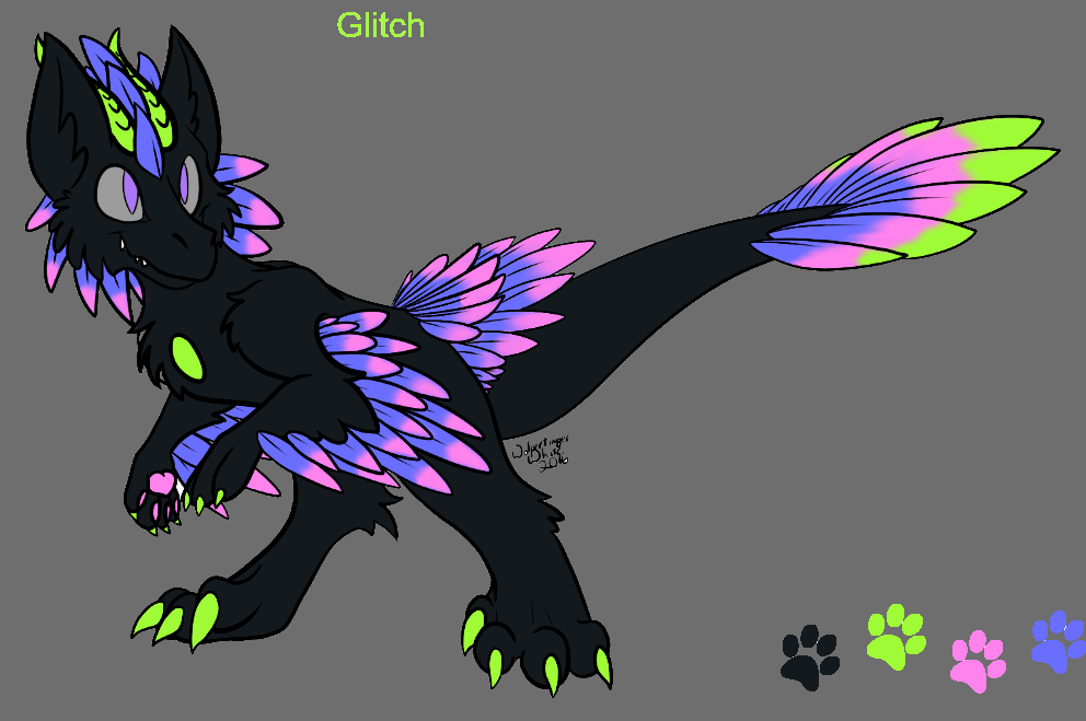 Glitch the gem raptor :3 by CozmoTheFomx on DeviantArt