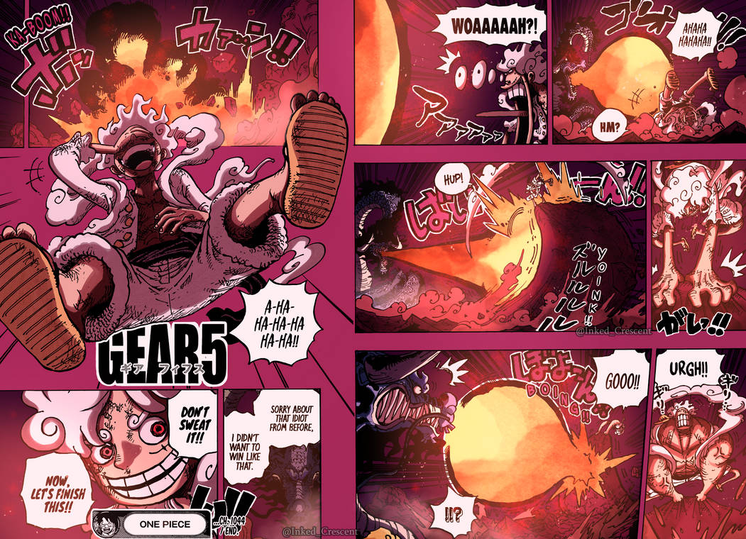 Colored Luffy gear 5 (manga tracing) by nebulosen on Newgrounds