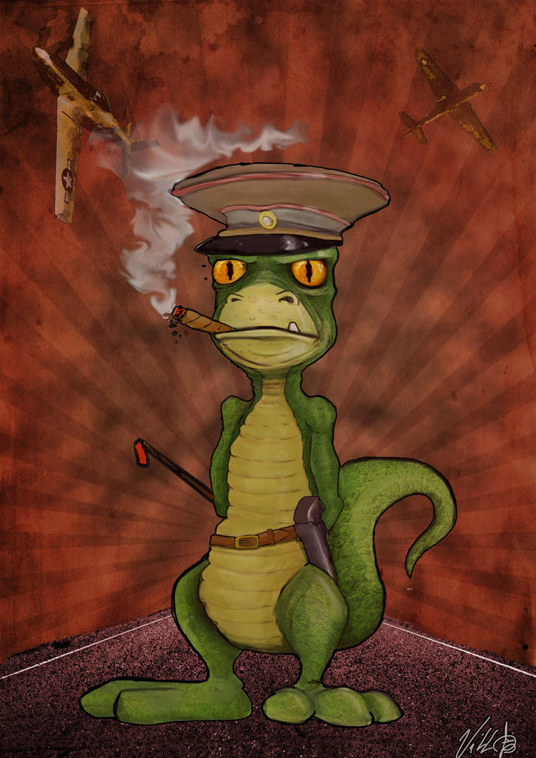 Wwii Lizard military lizard by grazypicks on DeviantArt