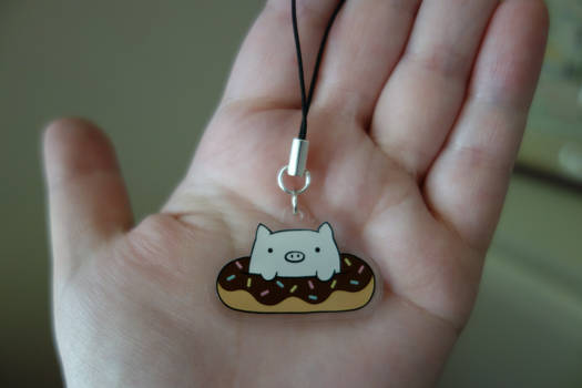 Donut Pig Charm