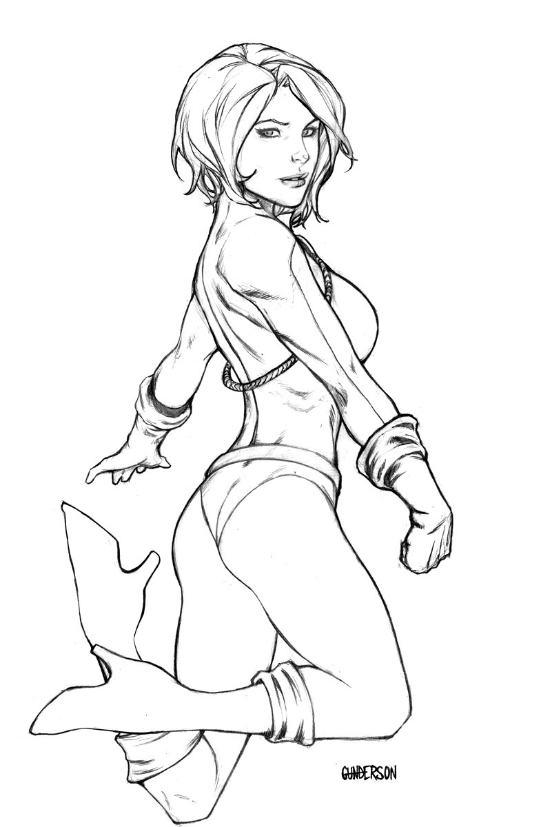 Power Girl Sketch