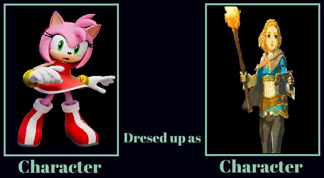 Amy Rose Dress up As Princess Zelda by brennacollins on DeviantArt
