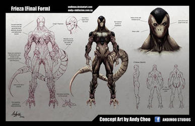 Frieza Final Form Concept Art by AndiMoo