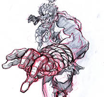 Akuma Shun Goku Satsu Sketch WIP