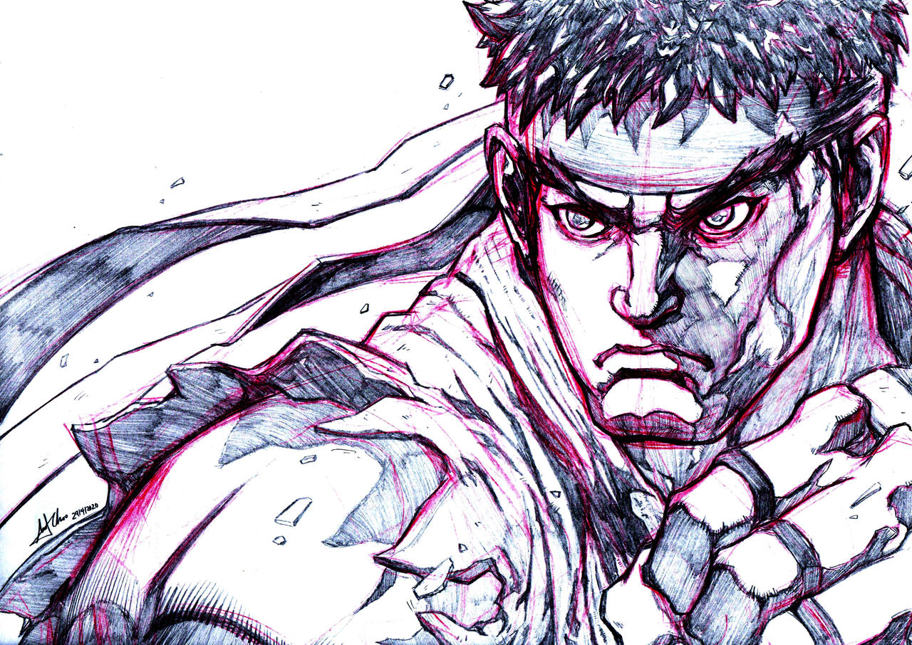 How to Draw Ryu from Street Fighter (Street Fighter) Step by Step