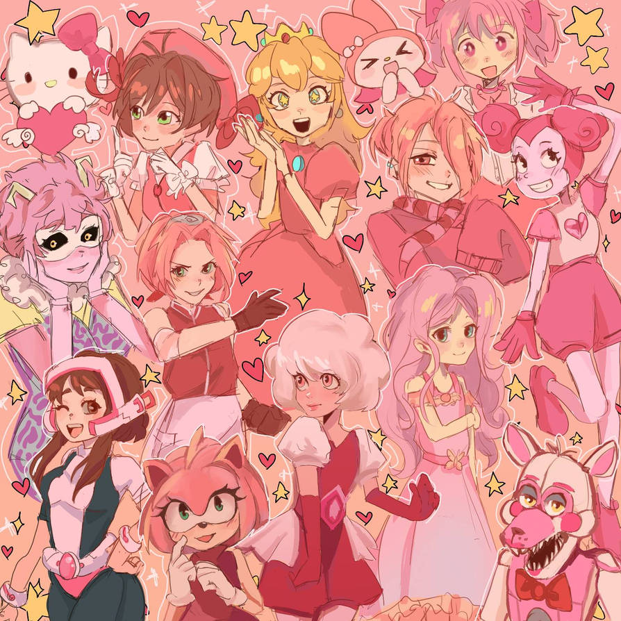 Pink Character Color Pink Characters!! by VenusVenus01 on DeviantArt