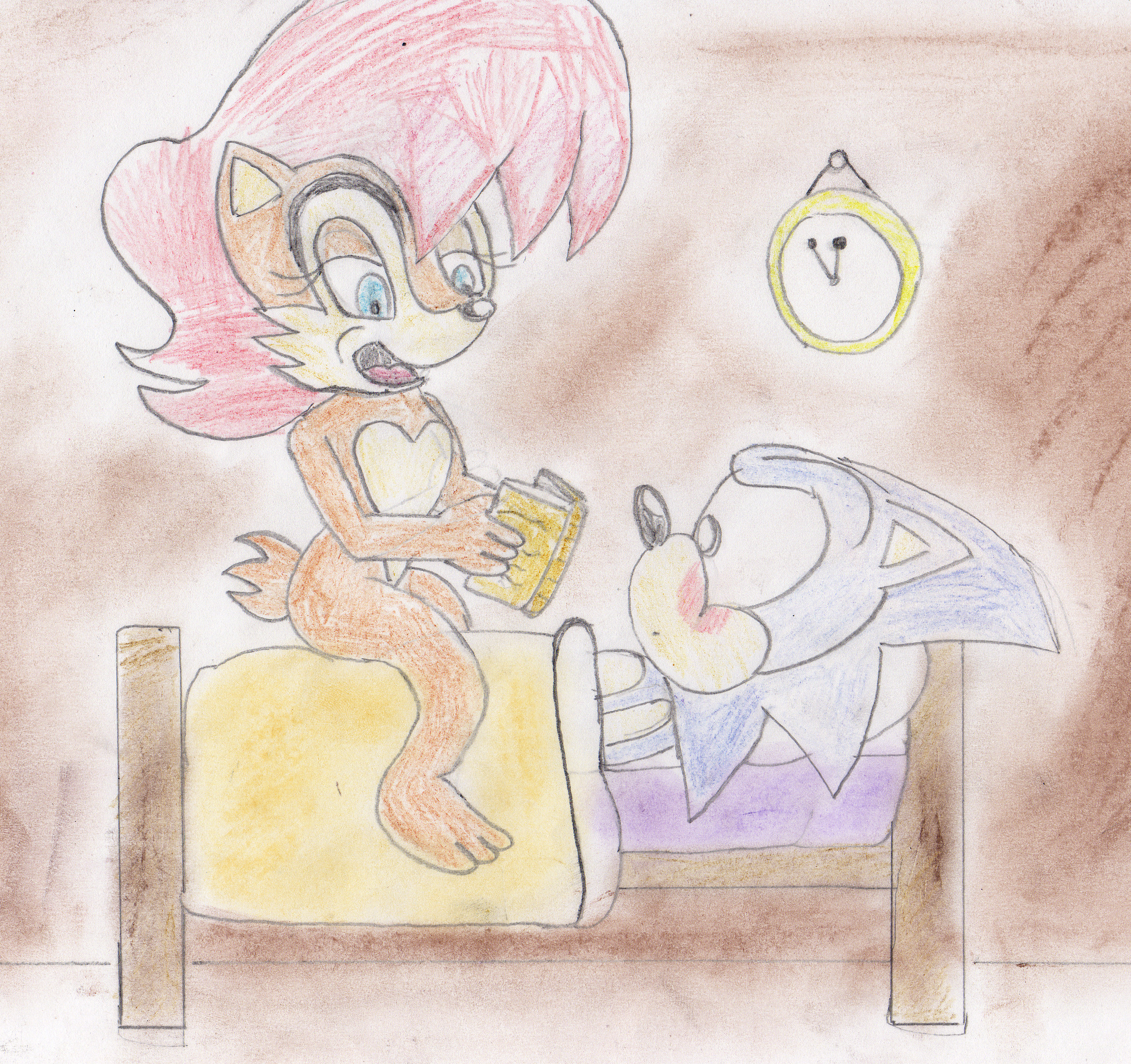 Sonic's Bedtime with nice and cosy Sally Acorn