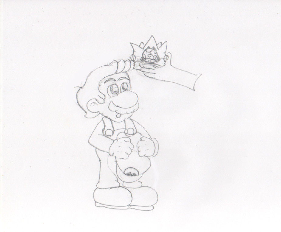 Mario gets crown King Sketch