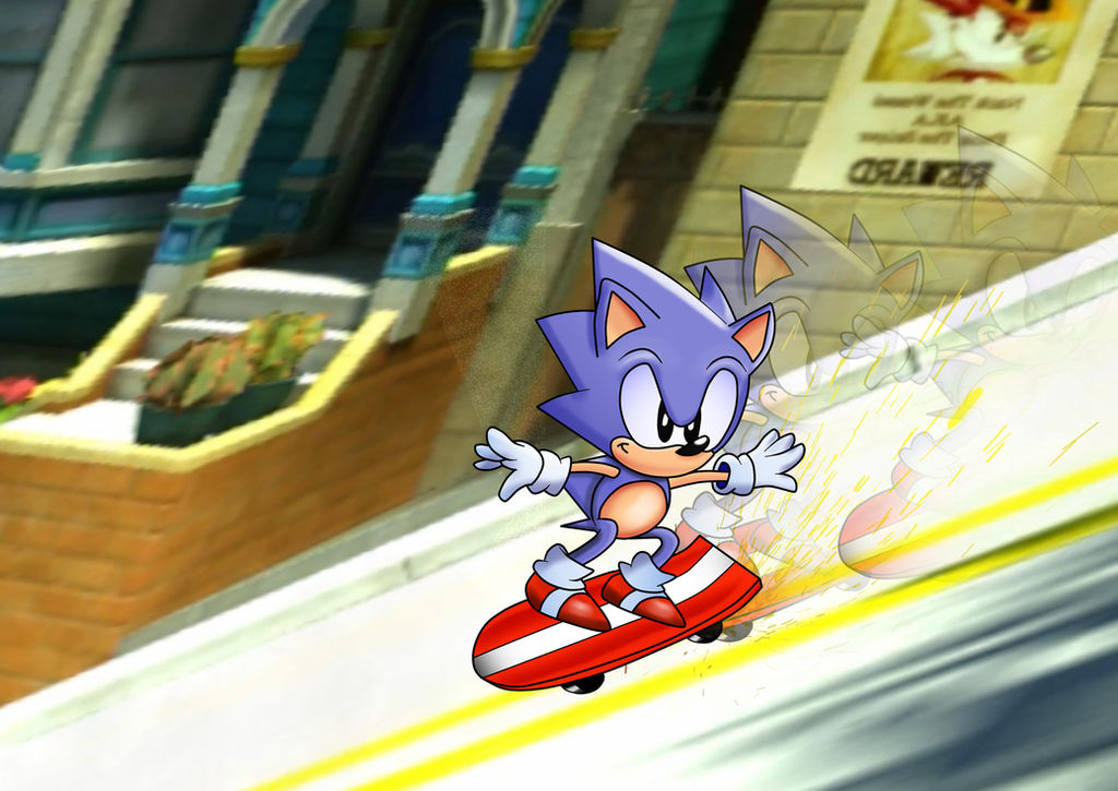 Classic Sonic ripping it up in City Escape Zone by ClassicSonicSatAm on ...