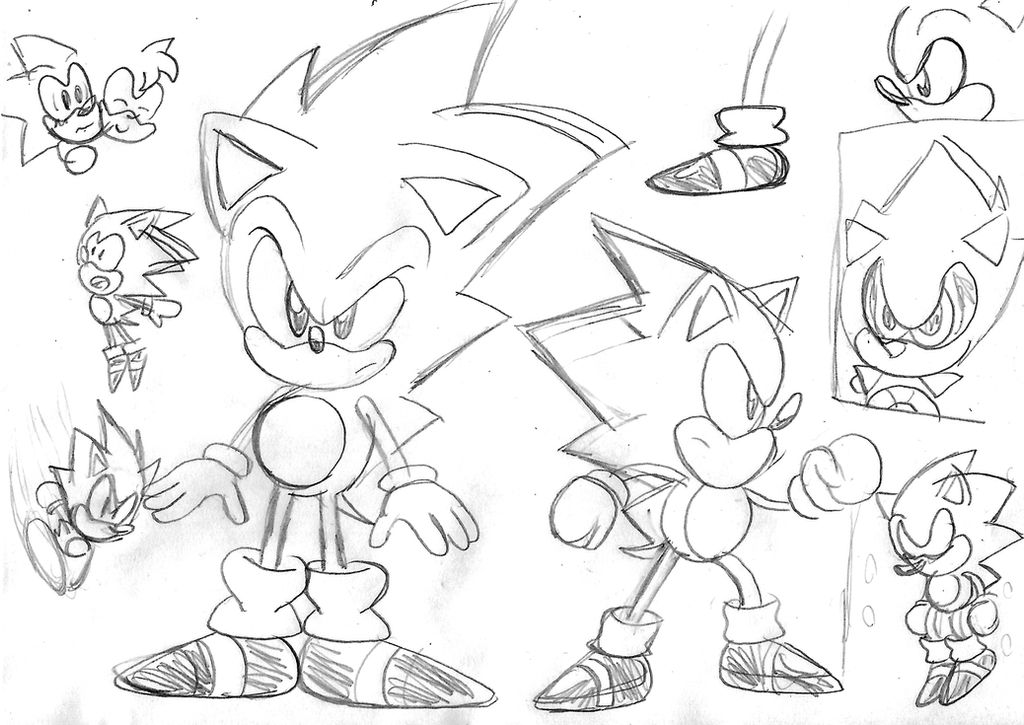 Toei Sonic sketches by ClassicSonicSatAm on DeviantArt