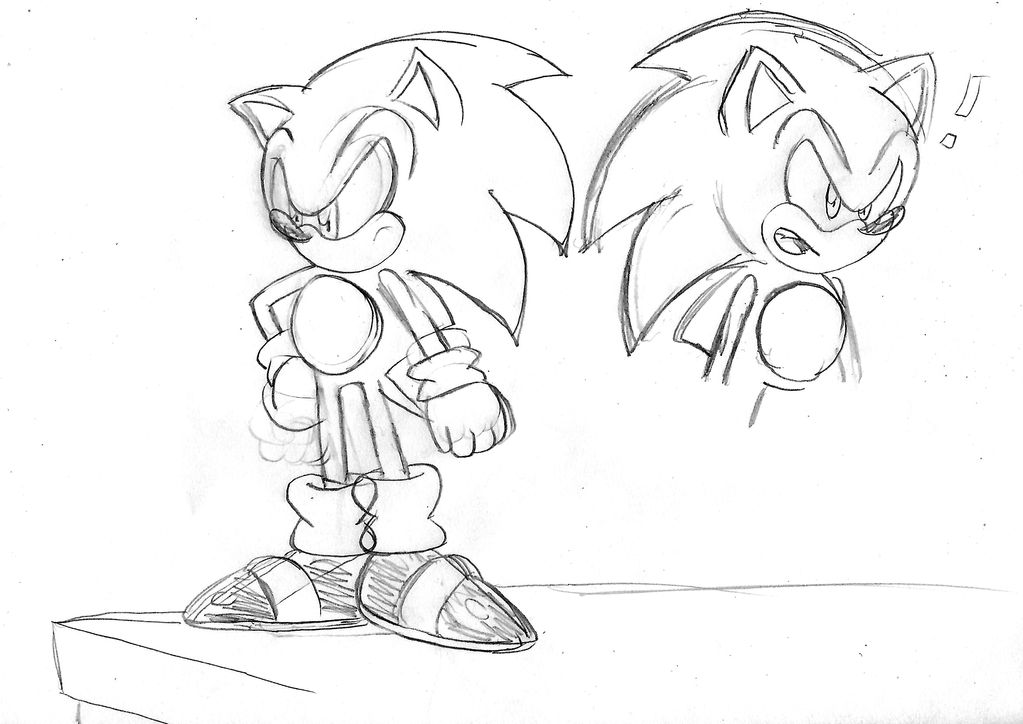 Dreamcast Sonic sketch by ClassicSonicSatAm on DeviantArt