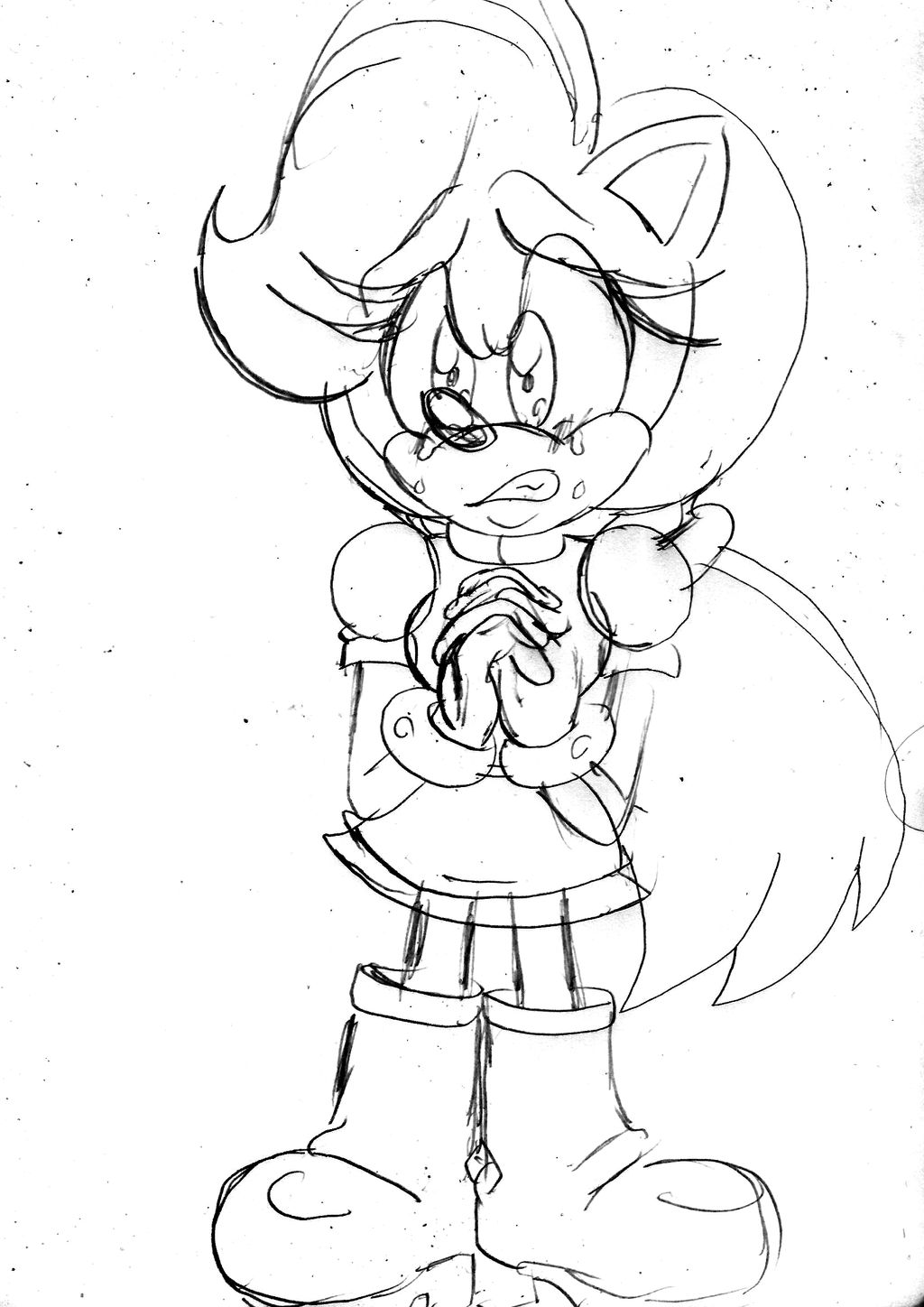 Maria Sonic Crying by ClassicSonicSatAm on DeviantArt