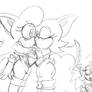 Sapphire Sonic and Rouge sister kiss