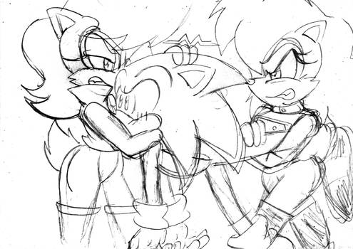 Sally and Alicia fight over Sonic