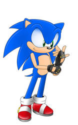 Sonic wearing black leather part 1?